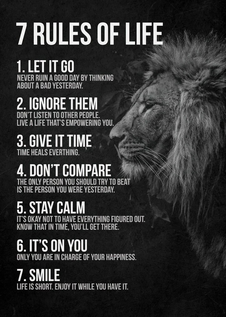 Motivational Quotes Success Poster Lion Mindset Is Everything Canvas Painting Print Art  Room Office Home Wall Picture Decor
