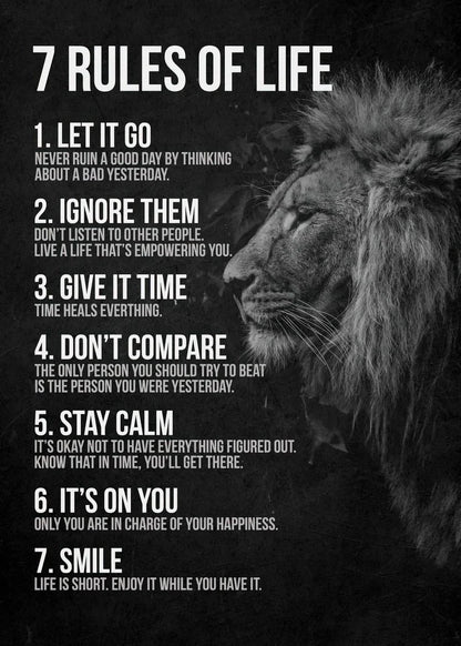 Motivational Quotes Success Poster Lion Mindset Is Everything Canvas Painting Print Art  Room Office Home Wall Picture Decor