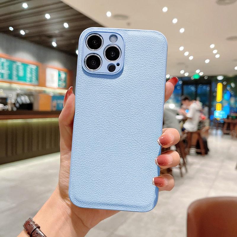 Textured Slim Leather iPhone Case – product view 9