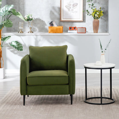 32.68-inch Comfortable Single Sofa With A Medieval-modern Style Featuring Comfortable Cushions and Backrests Suitable For Bedrooms Offices or Reading Spaces
