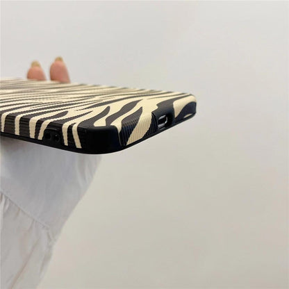 Black & White Zebra Leather iPhone Case – product view 16