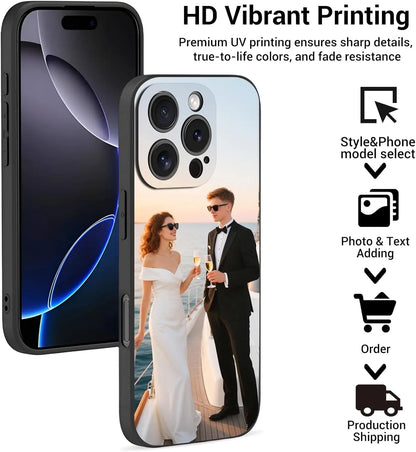 Custom Matte Case For iPhone 17 16 15 14 13 12 11 Pro Max Mini SE XS XR 7 8 Plus DIY Personalized Photo Picture Soft Cover Funda