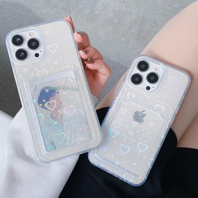 Heart Gradient iPhone Wallet Case – product view 19
