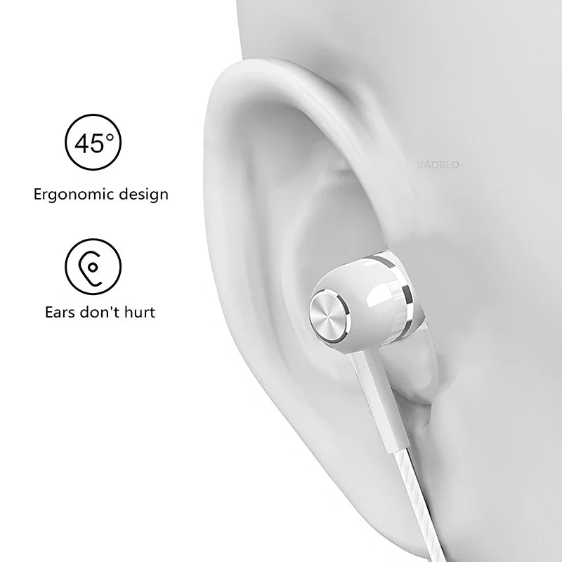 3.5mm Wired Earphone In Ear Headset HIFI Heavy Bass Earbuds Monitor Sports Headset Stereo Music Gaming Headphone With Microphone