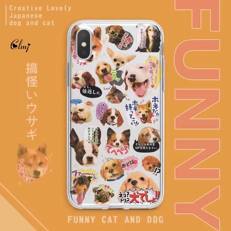 Cat & Dog Clear Silicone iPhone Case – product view 2