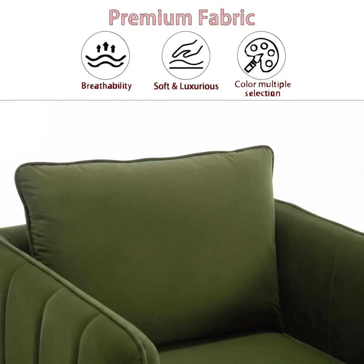 32.68-inch Comfortable Single Sofa With A Medieval-modern Style Featuring Comfortable Cushions and Backrests Suitable For Bedrooms Offices or Reading Spaces