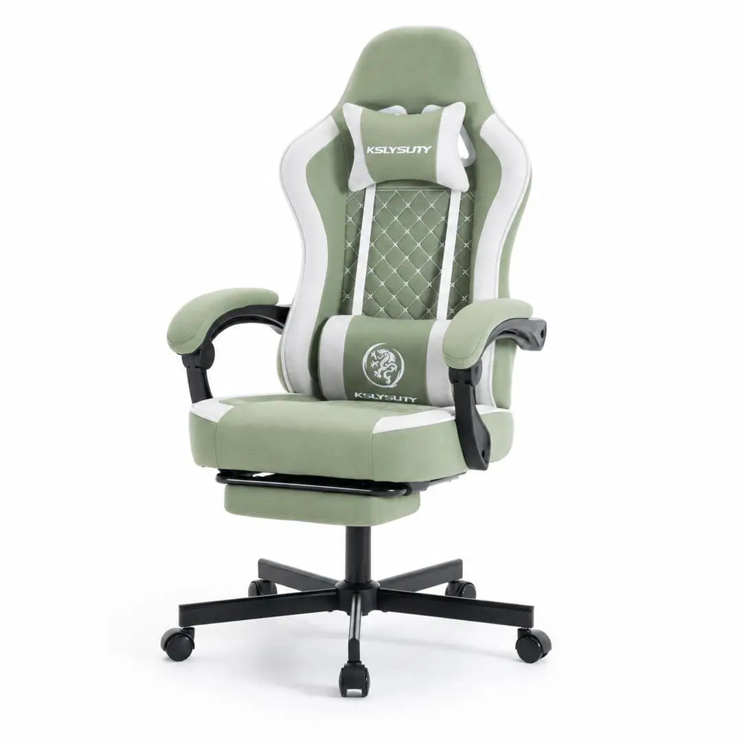 （Local US Inventory）Ergonomic Gaming Chair for Adults High Back Office Desk Chair with Massage ket Spring Cushion Footrest Lumba