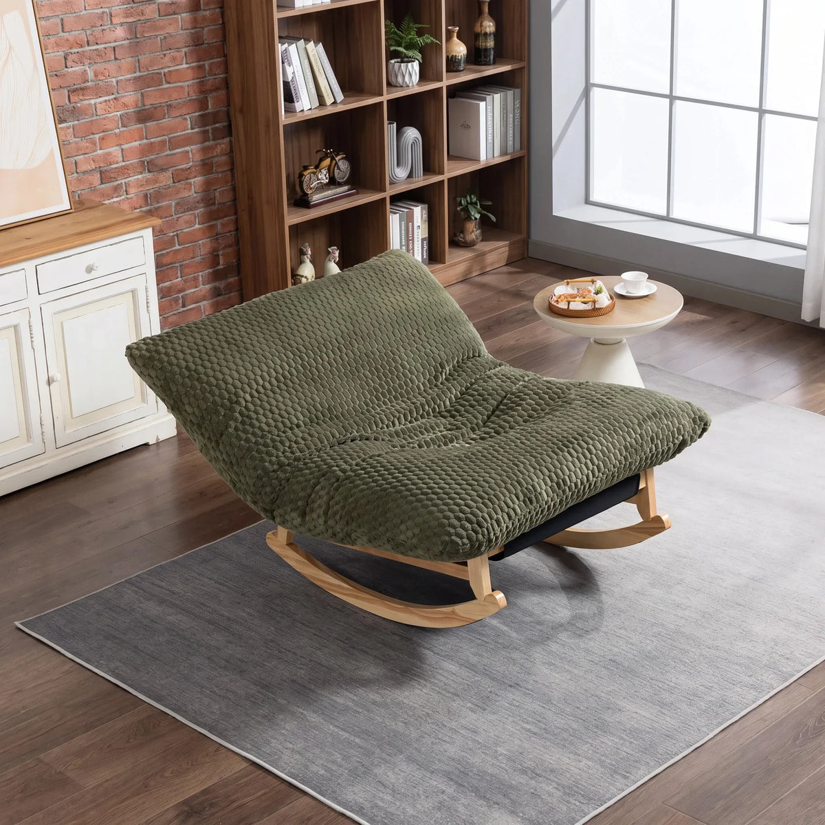 43.3-inch Single-seater Lounge Sofa Without Armrests Made Of Comfortable Corduroy Fabri Suitable For Living Rooms Offices Apartments and Bedrooms