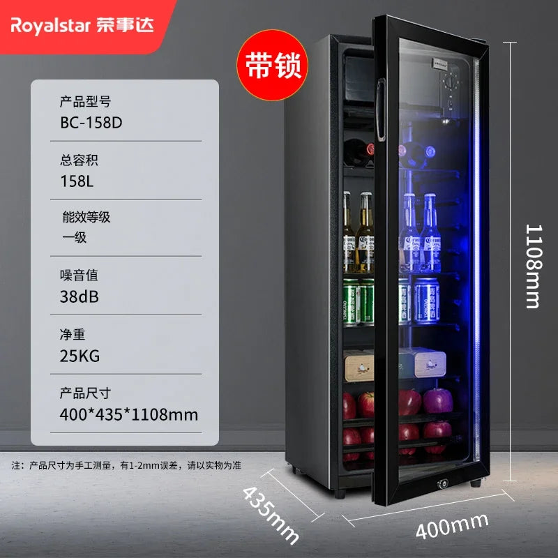 LTT Tea Drinks Office Mini Refrigerator Transparent Single Door Commercial Refrigerated Cabinet