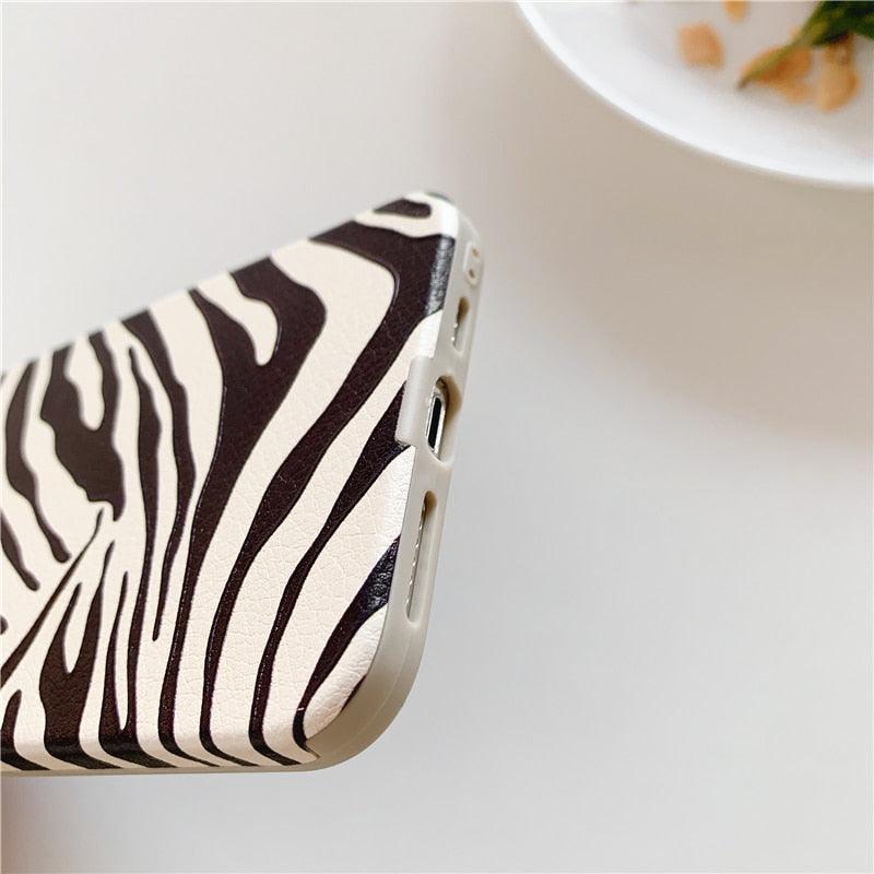 Zebra-Print Leather iPhone Case – product view 6
