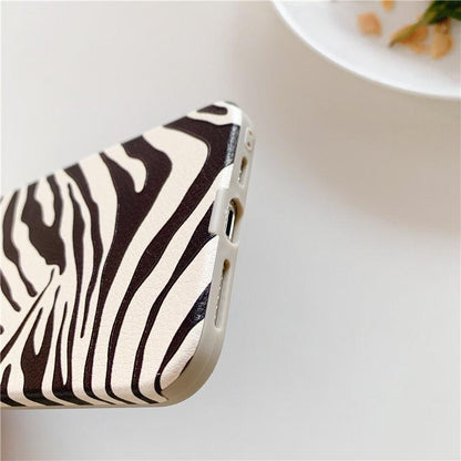 Zebra-Print Leather iPhone Case – product view 6