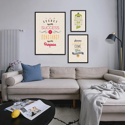 Motivational Posters Inspirational Quote In English Wall Art Decorative Painting Home Room Office Classroom Creative Decoration