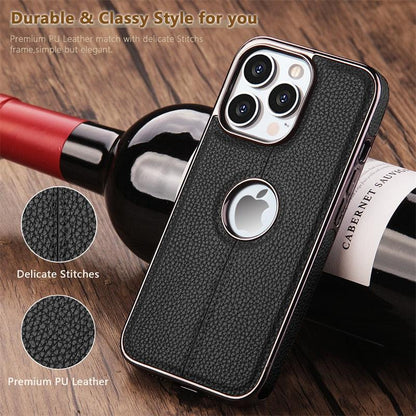 Textured Leather iPhone 14 Case