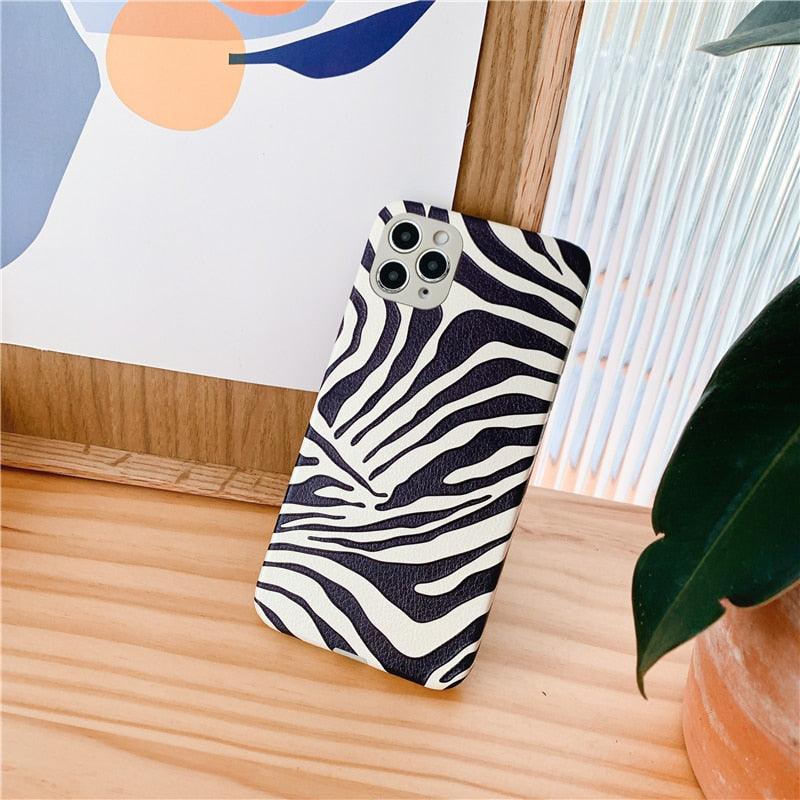 Zebra-Print Leather iPhone Case – product view 15