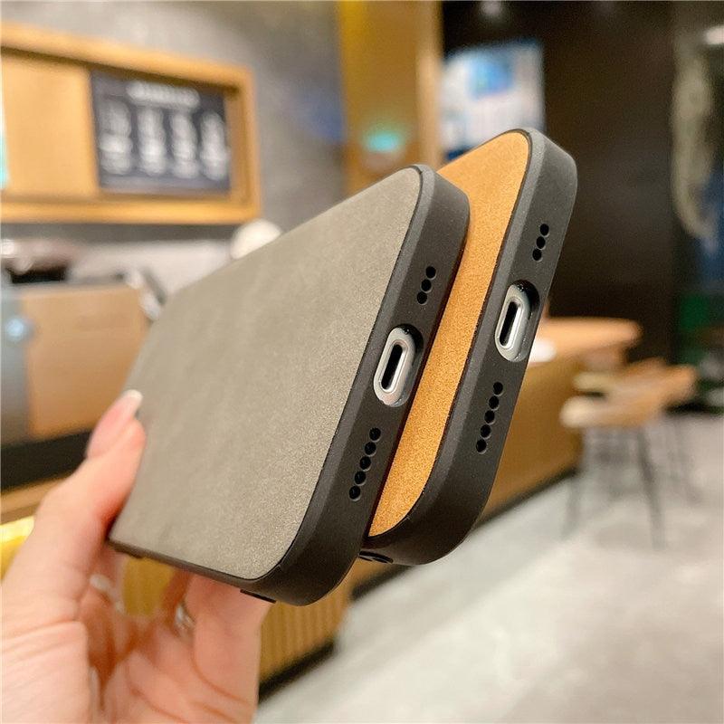 Matte Textured Leather iPhone Case – product view 18