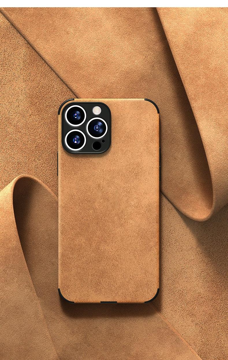 Purple Full-Leather iPhone Case