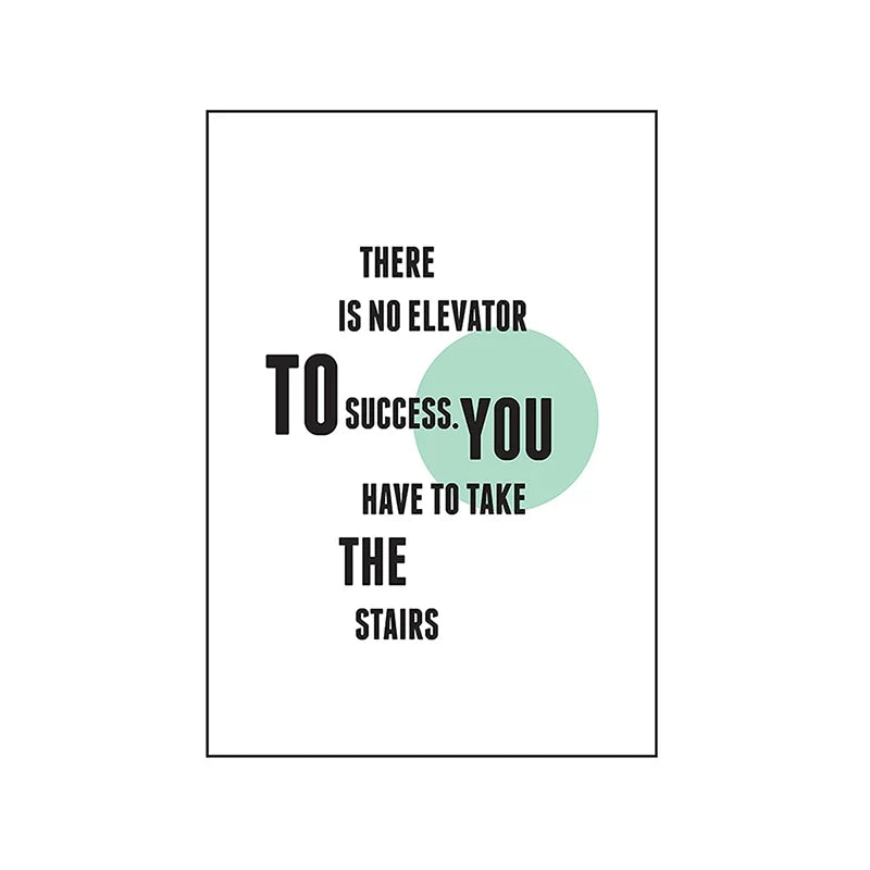 Motivational Posters Inspirational Quote In English Wall Art Decorative Painting Home Room Office Classroom Creative Decoration