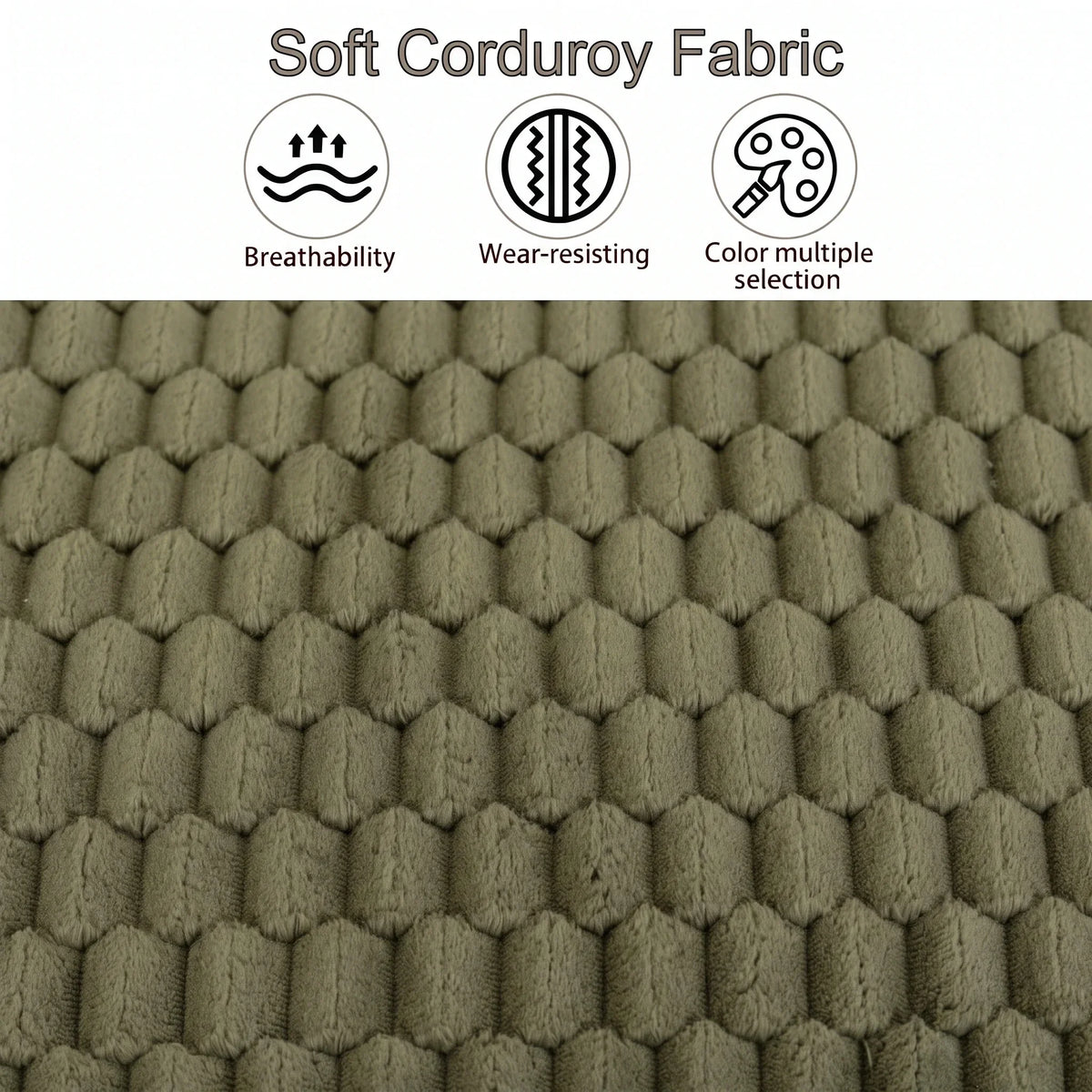 43.3-inch Single-seater Lounge Sofa Without Armrests Made Of Comfortable Corduroy Fabri Suitable For Living Rooms Offices Apartments and Bedrooms