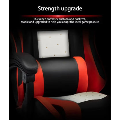 LED RGB Massage Computer Chair Can Lie Office Chair Anchor Gaming Chair