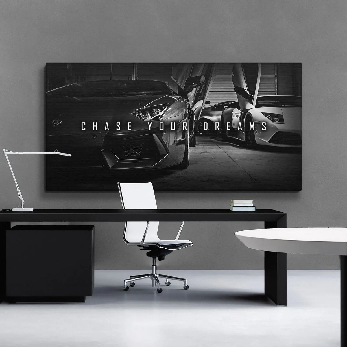 High Quality Motivational Quote Sports Car Poster  Canvas Art for Living Room Bedroom Office Wall Decor