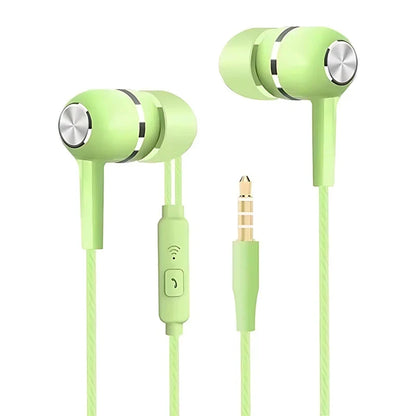 3.5mm Wired Earphone In Ear Headset HIFI Heavy Bass Earbuds Monitor Sports Headset Stereo Music Gaming Headphone With Microphone