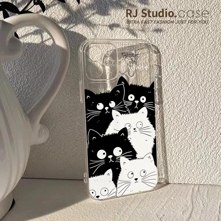 Clear Cat Design iPhone Case