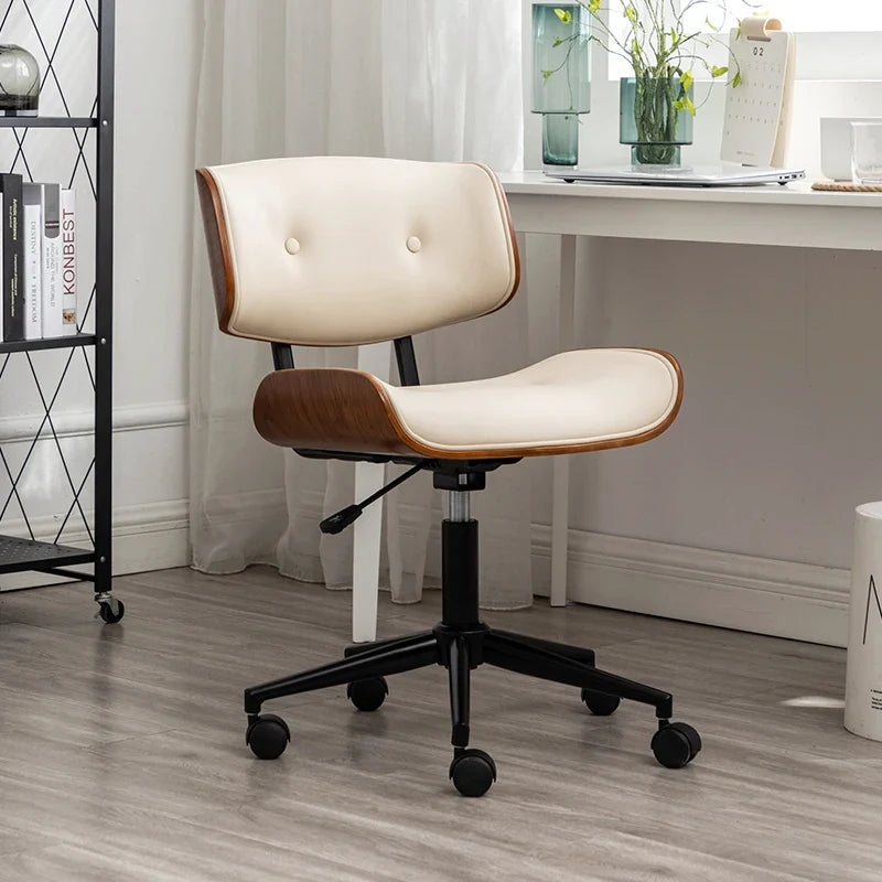 Light Luxury Gaming Chairs Office Furniture Solid Wood Computer Chairs Leather Multi-function Swivel Chair Lifting Office Chairs
