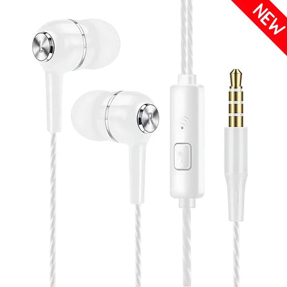 3.5mm Wired Earphone In Ear Headset HIFI Heavy Bass Earbuds Monitor Sports Headset Stereo Music Gaming Headphone With Microphone