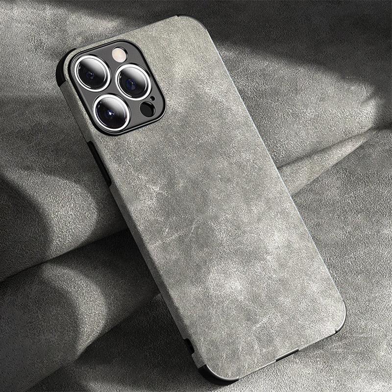 Purple Full-Leather iPhone Case