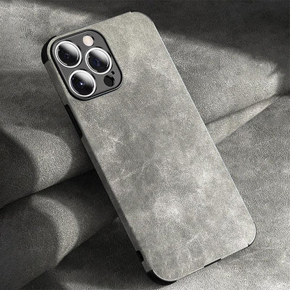 Purple Full-Leather iPhone Case