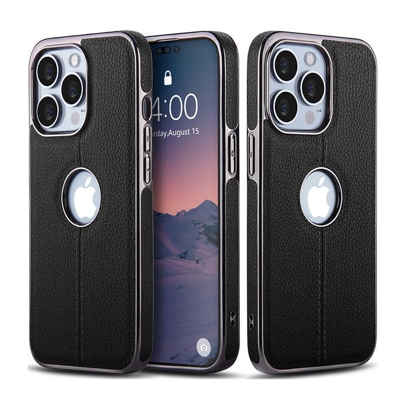 Textured Leather iPhone 14 Case