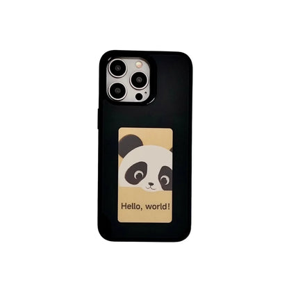 Aumengear DIY Smart Eink 4 Colors Display Screen NFC Phone Case for Phone 13 14 15 Pro Max Magic Designer Casing Phone Back Cove