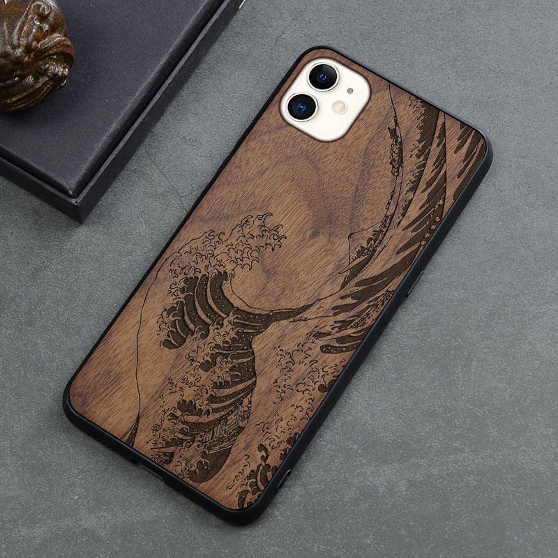Brown Wooden iPhone Case – product view 9
