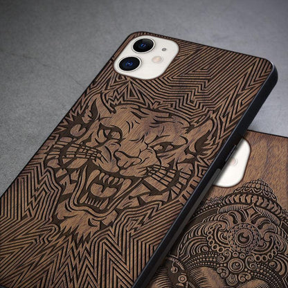 Brown Wooden iPhone Case – product view 2