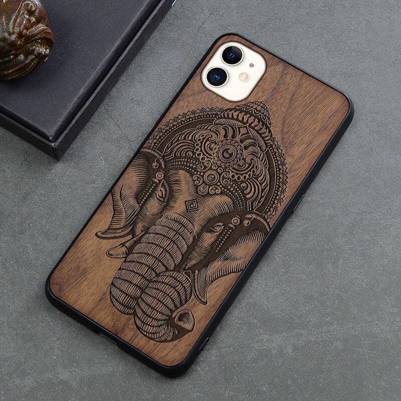 Brown Wooden iPhone Case – product view 7