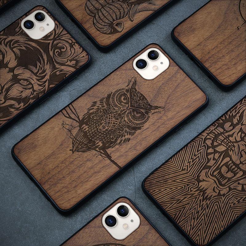 Brown Wooden iPhone Case