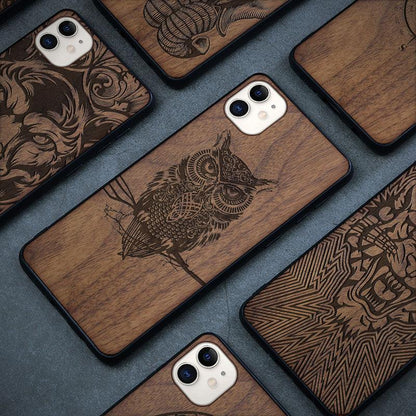 Brown Wooden iPhone Case