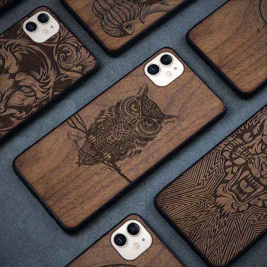 Brown Wooden iPhone Case