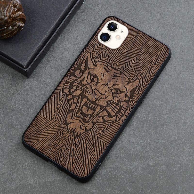 Brown Wooden iPhone Case – product view 6