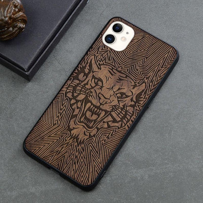 Brown Wooden iPhone Case – product view 6
