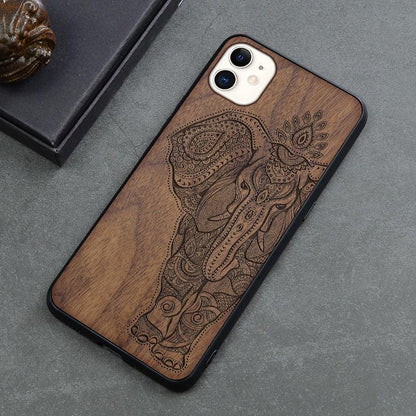 Brown Wooden iPhone Case – product view 3