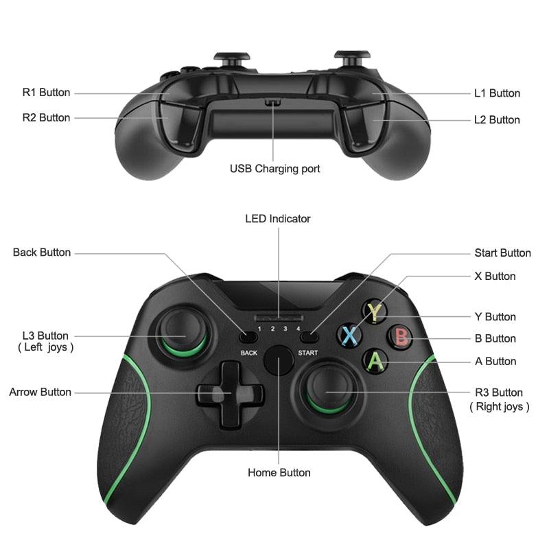 Black 2.4GHz Wireless Multi-Device Gamepad