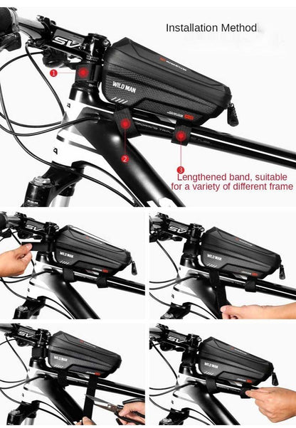 Hard-Shell Touchscreen Bike Phone Bag – product view 6