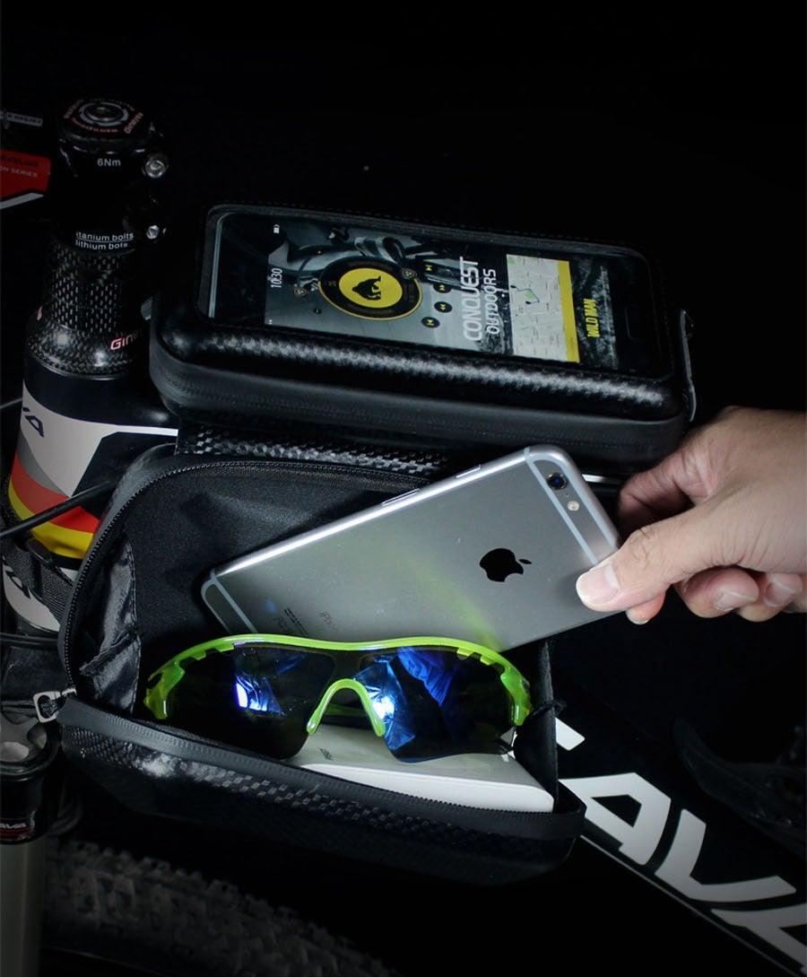 Black Waterproof Bike Phone Bag – 6.6-Inch – product view 3