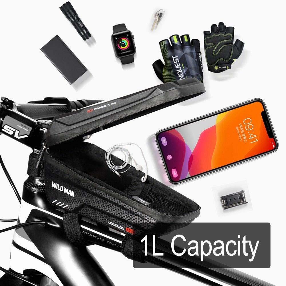 Black Waterproof Bike Phone Bag – 6.6-Inch – product view 2