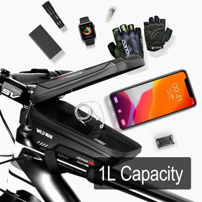 Black Waterproof Bike Phone Bag – 6.6-Inch – product view 2