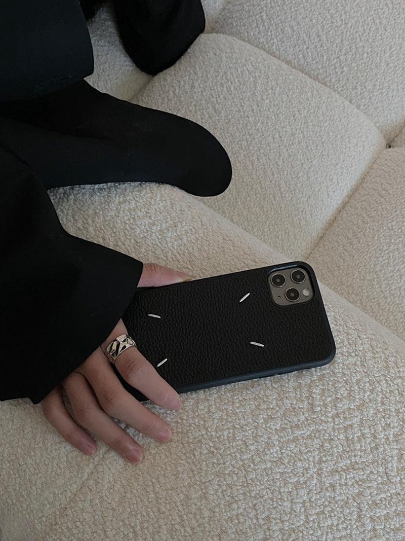 Black Business Leather iPhone Case – product view 10