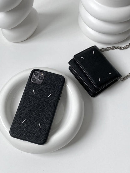Black Business Leather iPhone Case – product view 13