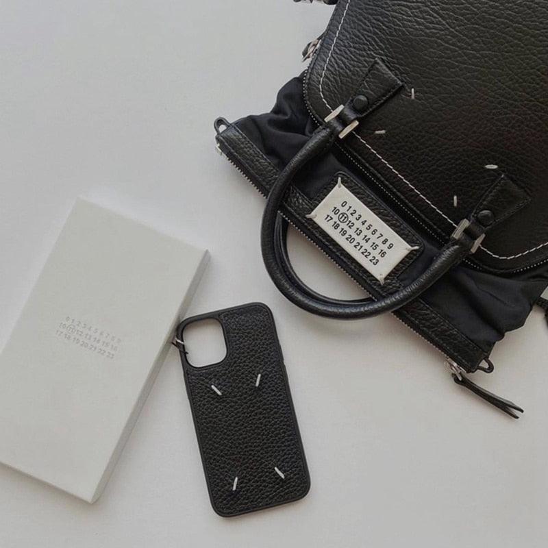 Black Business Leather iPhone Case – product view 12