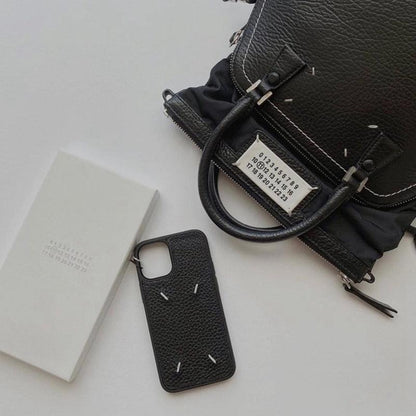 Black Business Leather iPhone Case – product view 12